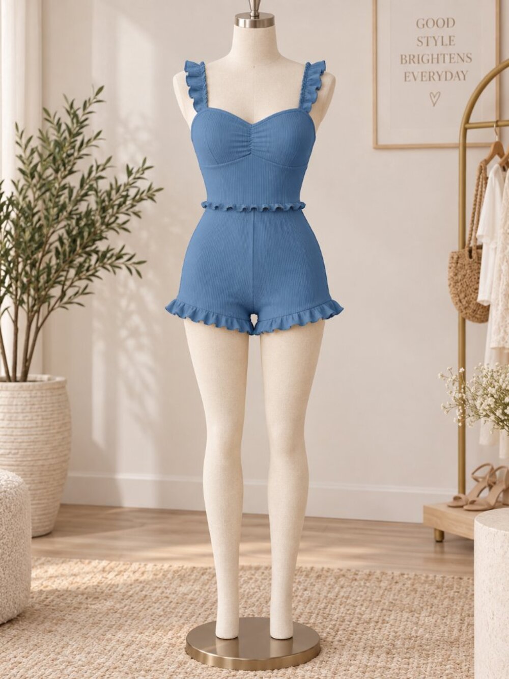 Aqua Blue Short set